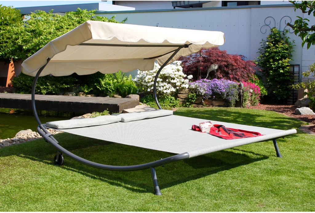 Leco Doppelliege grau/beige - Maße: 200 cm x 200 cm x 110 Produktbild 16