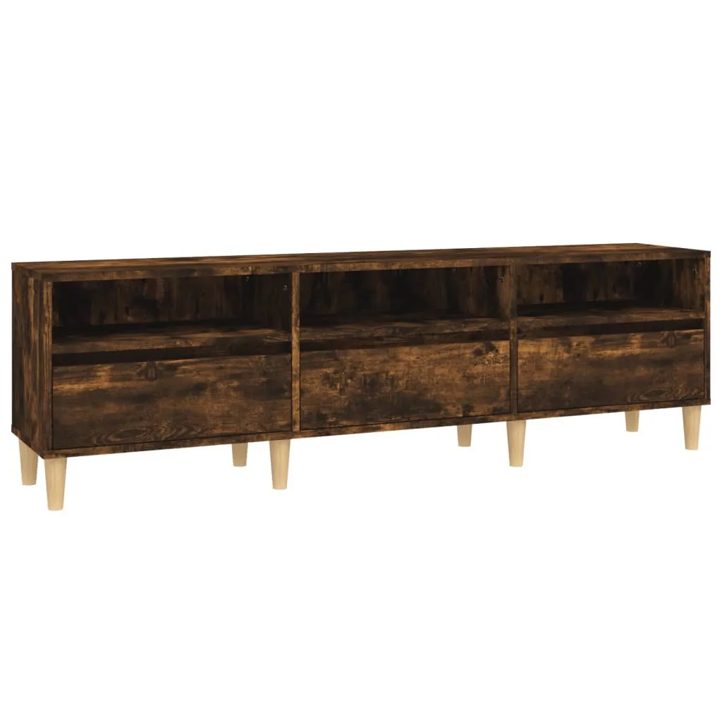 SYFAX Porta TV 150 cm Rovere Fumo - Robusto Legno Multistrato per Soggiorno