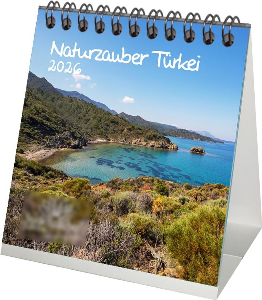 Naturzauber Türkei Tischkalender 10cm x 10cm für 2026 Landschaft Natur Reise Strand Urlaub - Seelenzauber