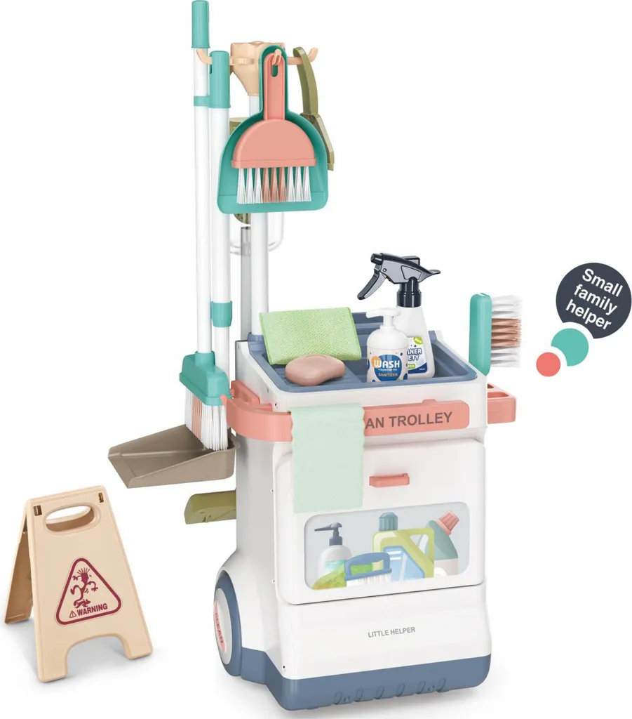 Jouets ménagers chariot de nettoyage pour imiter les parents sans danger