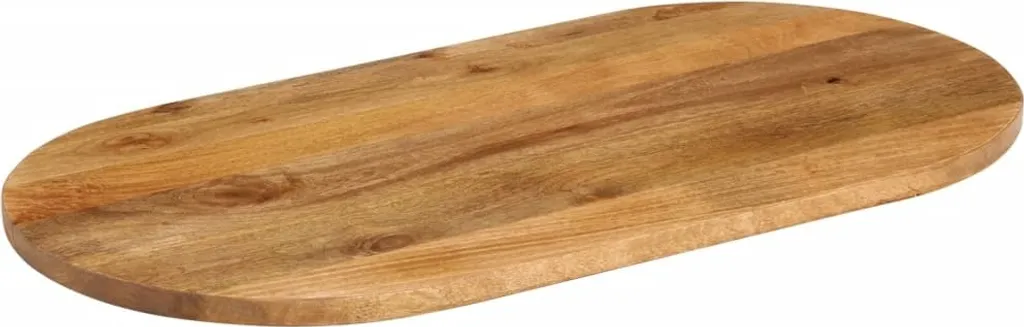 SYFAX™ Piano Tavolo 90x40x3,8 cm Ovale in Legno Massello di Mango