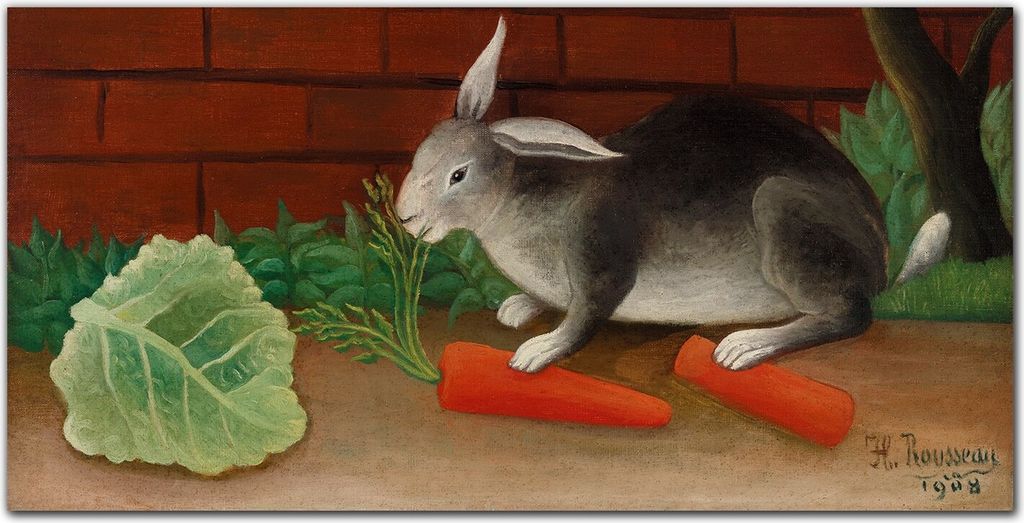 Coloray Bild aus Acryl 140 cm x 70 cm - Gehärtetes Acryl Bild auf Acrylglas Wohnzimmer Küche Dekoration Wanddekoration - Carrot Zwergkaninchen