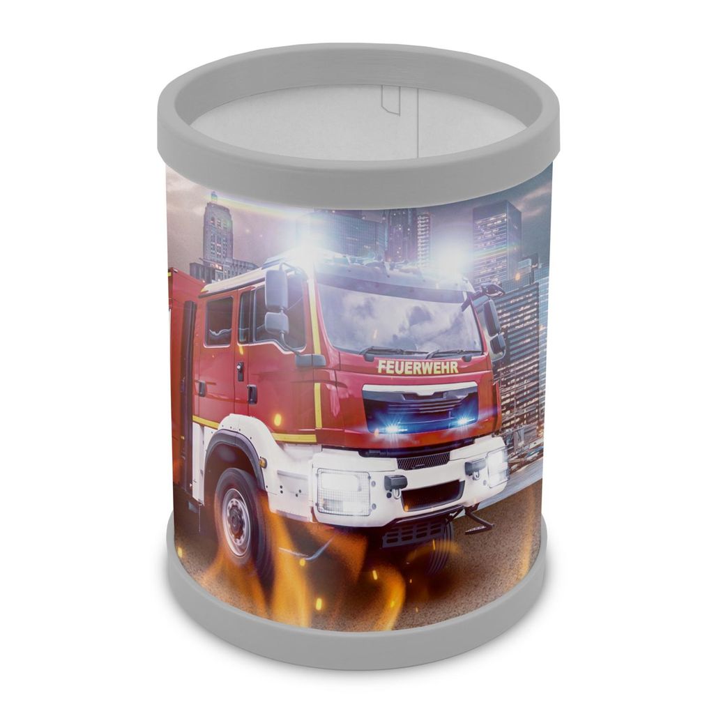 itenga Stifteköcher Motiv Feuerwehr Höhe 10 cm Durchmesser Produktbild 
