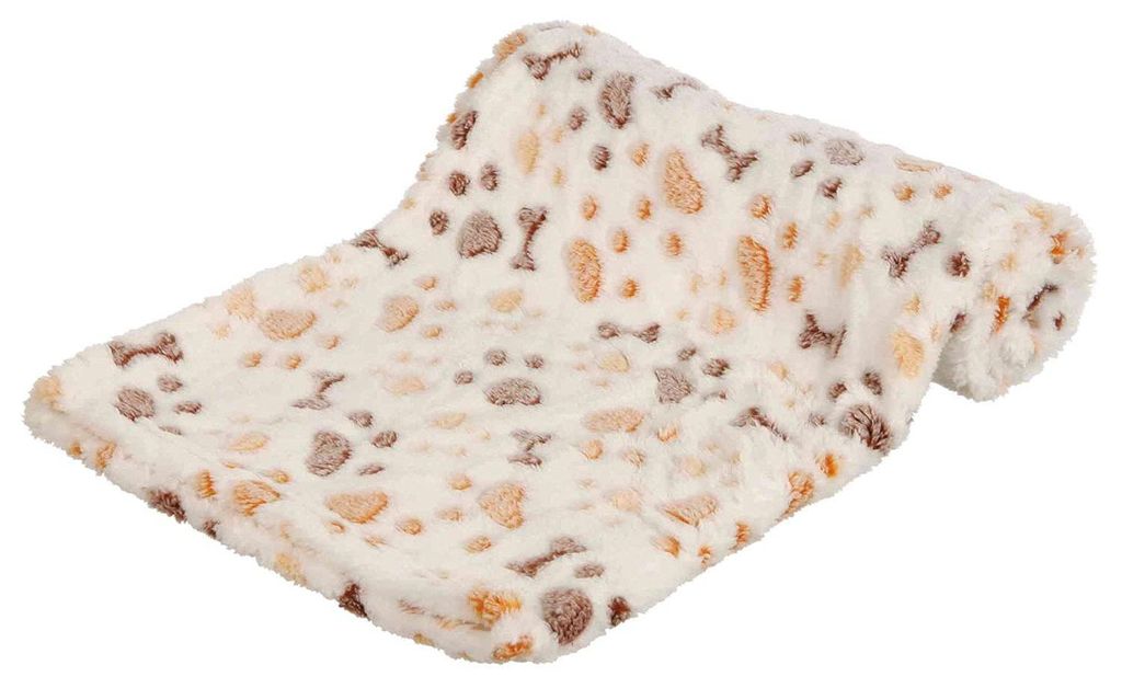 TRIXIE Decke Lingo, Softfleece, 75 × 50 cm, weiß/beige Produktbild 