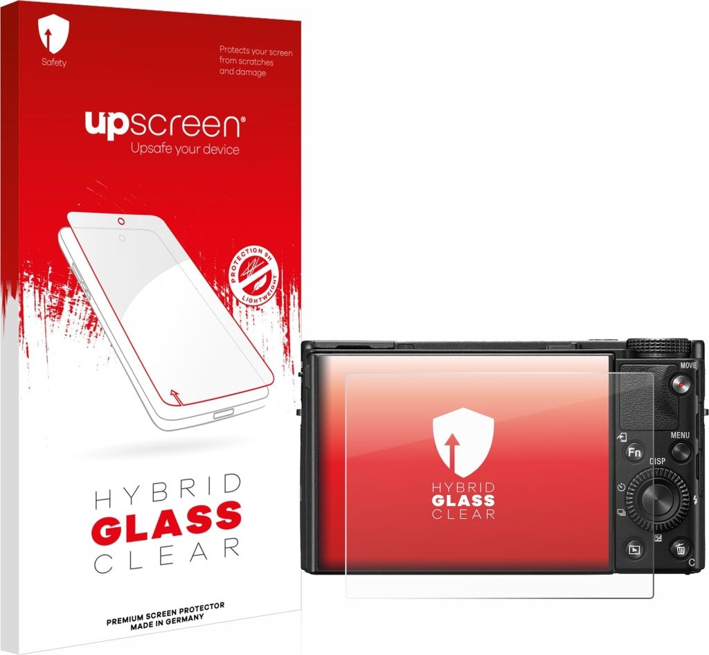 upscreen Schutzglas für Sony Cyber-Shot DSC-RX100 VIIA Schutzfolie Panzer Folie Glas Display Schutz klar