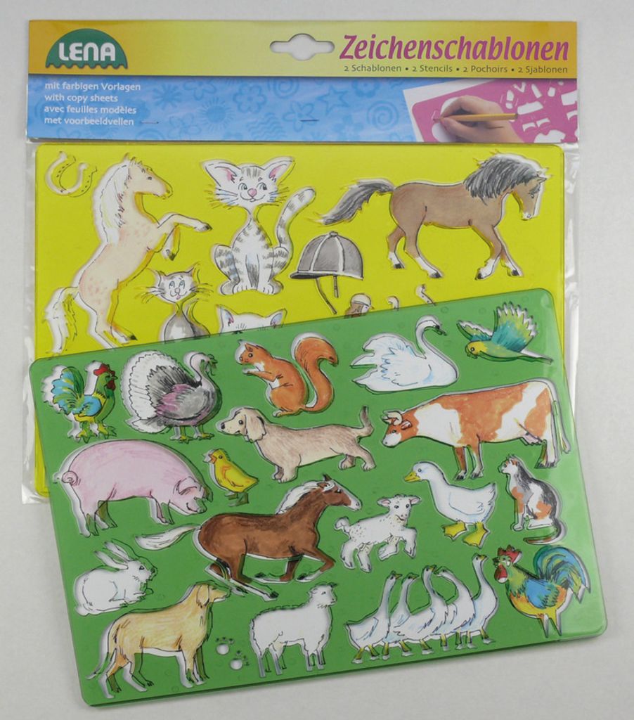 LENA Šablóny na kreslenie kone, mačky LENA Obrázok produktu 