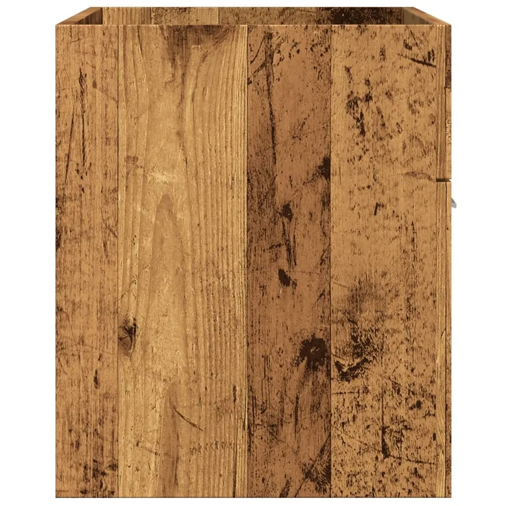 Mobile Lavabo 90x38,5x46 in Legno di Recupero - Arredo Bagno Vintage - 5