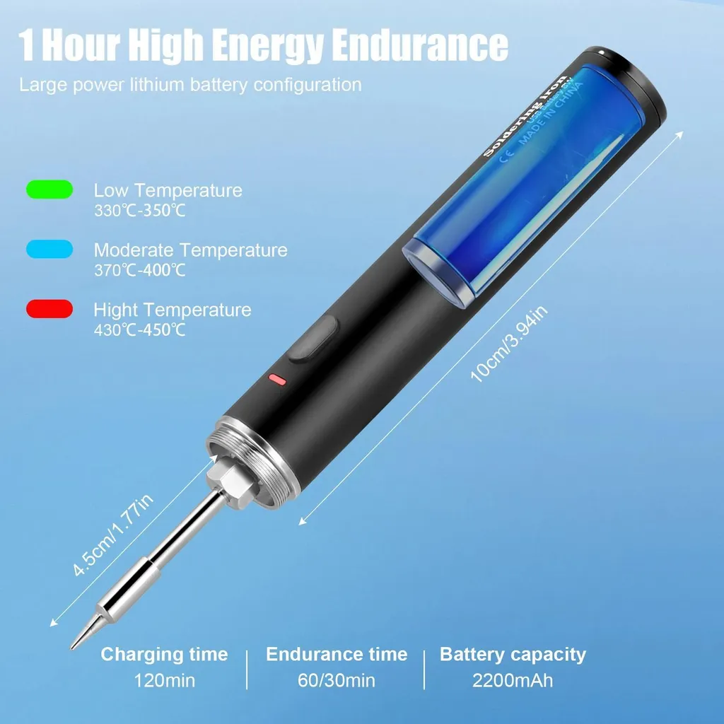 Fer à souder pour électronique sans fil 15W USB - Idéal micro soudures - 5