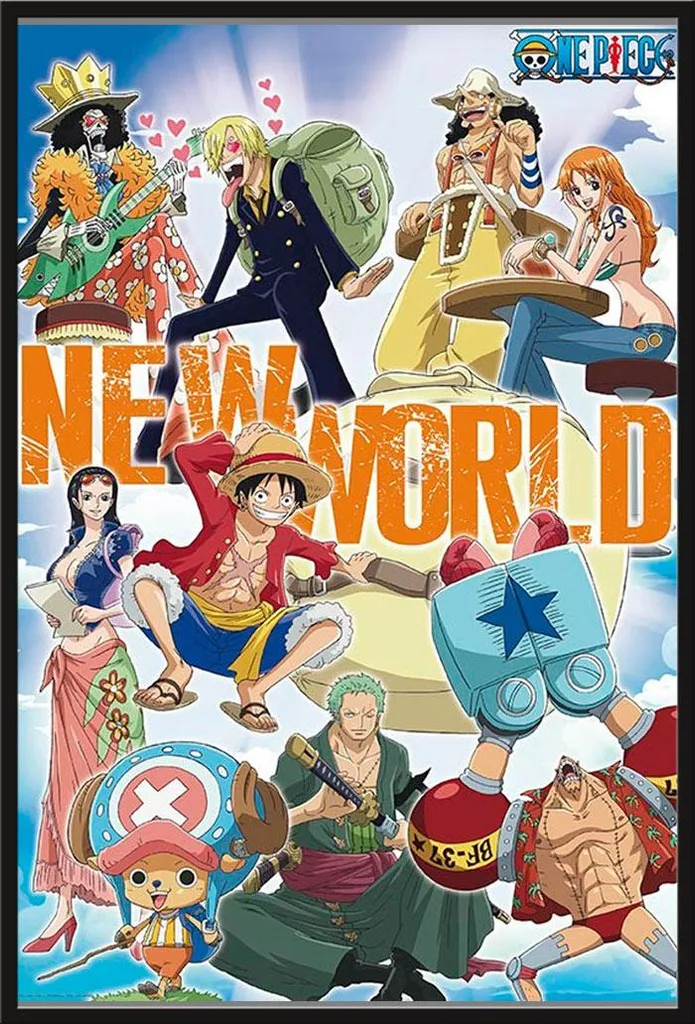 Décoration Murale One Piece New World avec Cadre Noir Shinsuke Pro