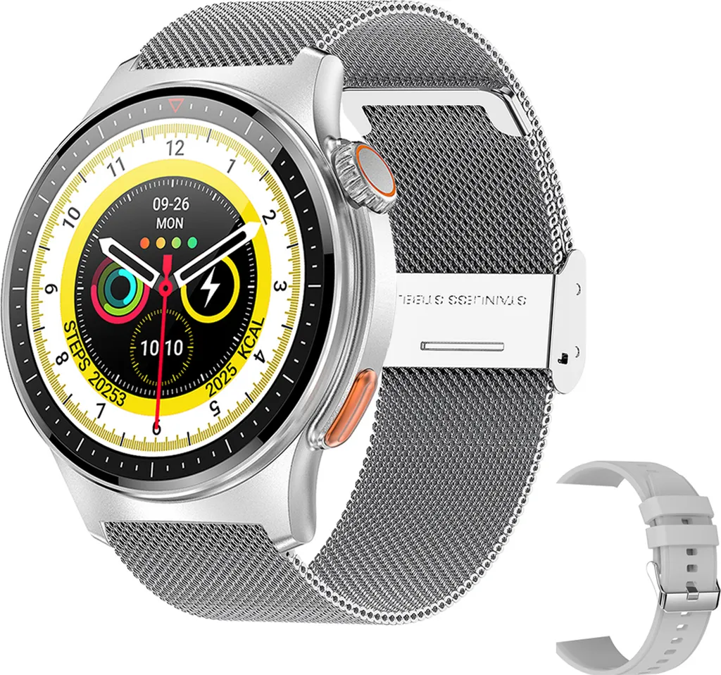 Montre Connectée pour Homme et Femme QW49 Fitness et Sport en Argent
