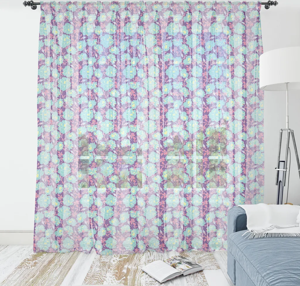 Grande Arazzo Parete Fiori Viola Abakuhaus 240x274 - Raso di Lusso