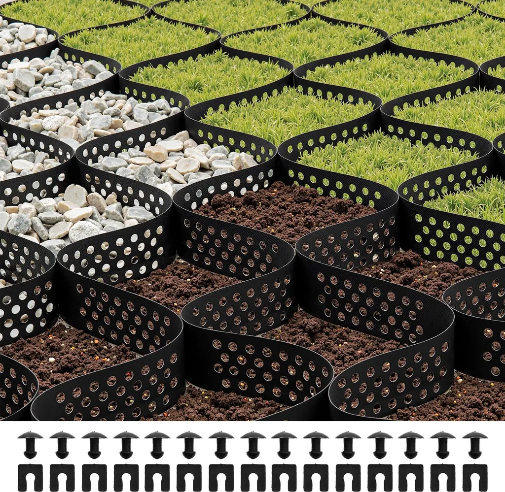 Géogrille Perméable Haute Résistance 75mm - Structure Nid d'Abeille
