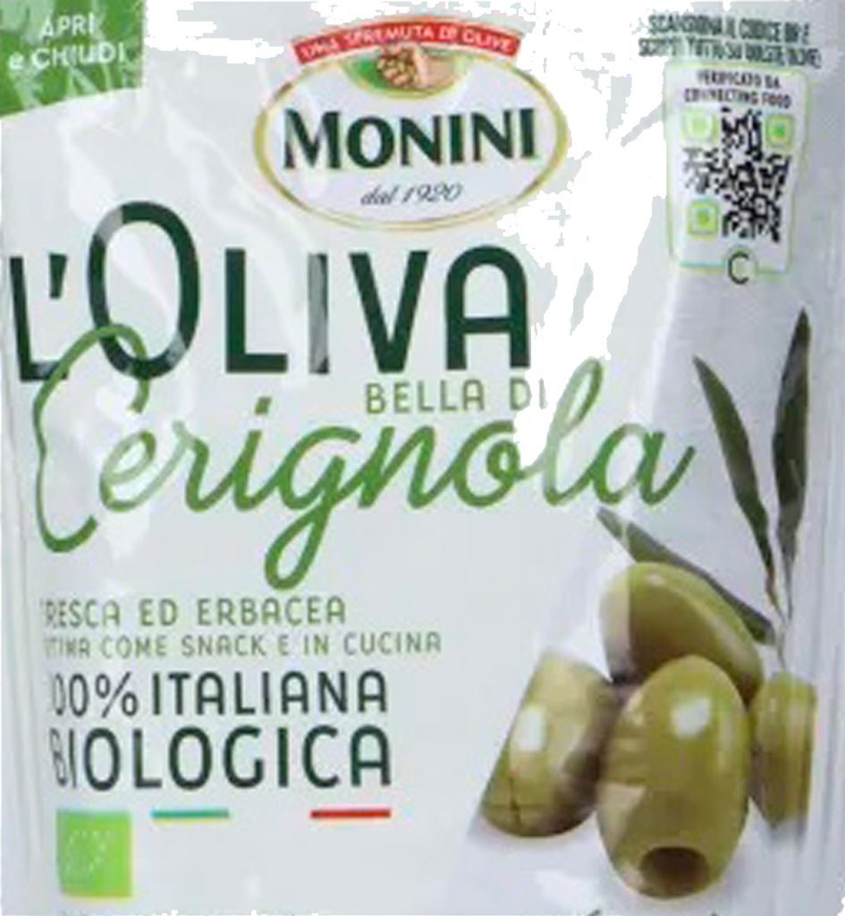 Monini Bella Di Cerignola  Oliven Grün Entsteint Italia Produktbild 