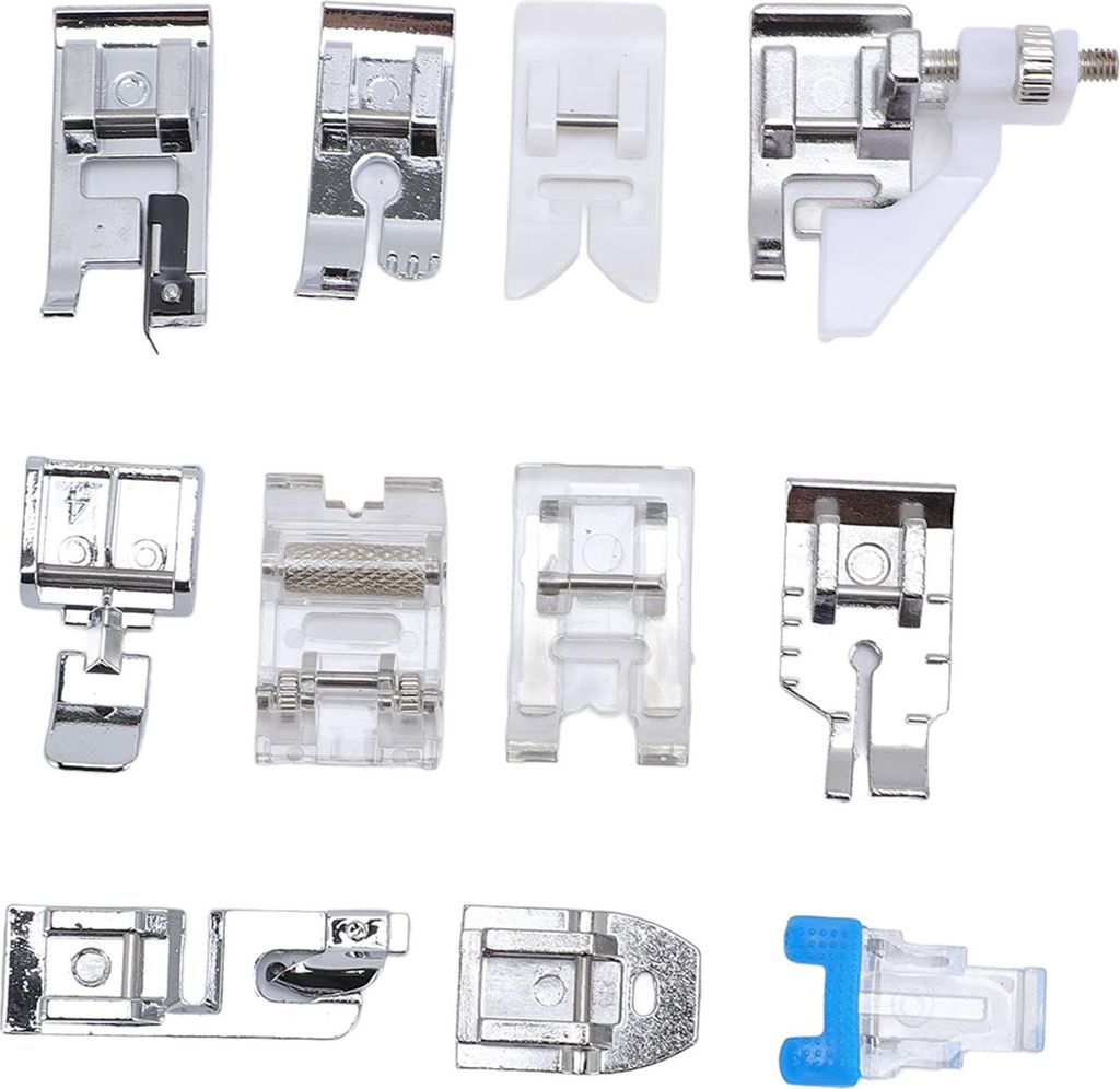 11PCS -Pressevertreter Fuß Set Kit Haus mit niedrigem Schaft -Schnappscheibe auf Nähmaschinen Ersatzteile Zubehör