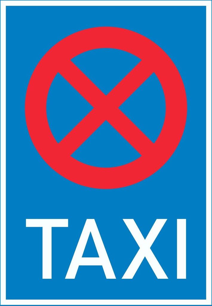 Schild Taxistand A0 Rückseite selbstklebend