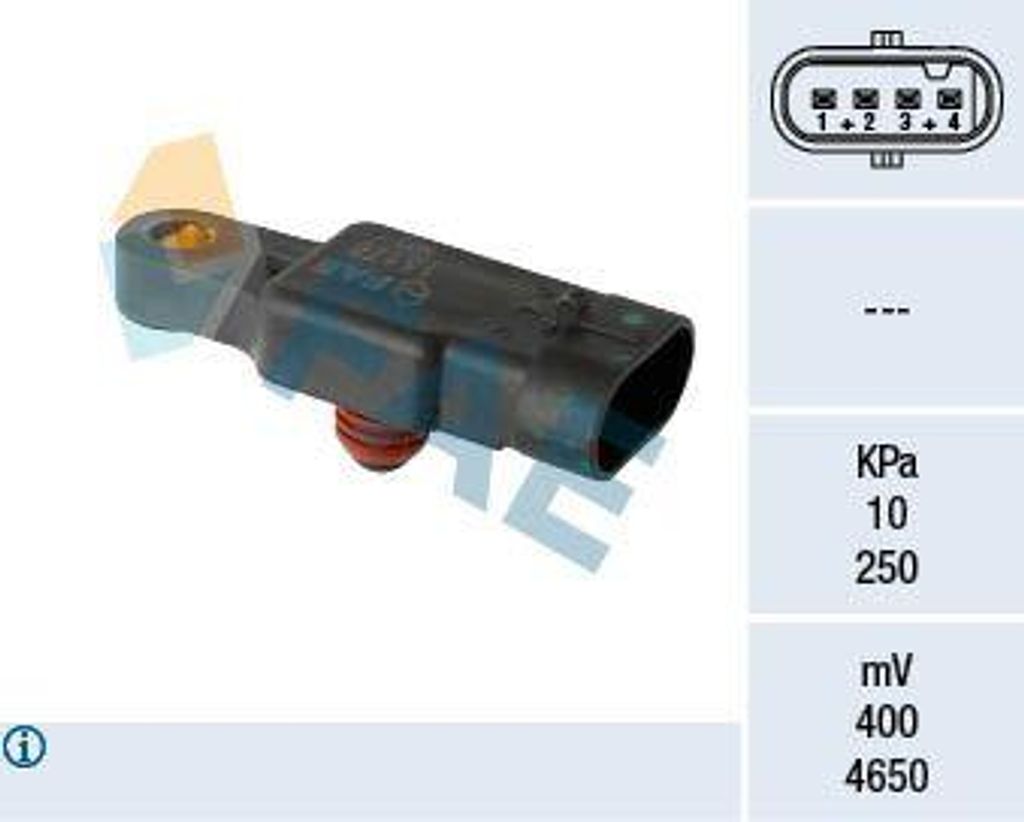 FAE 15170 Ladedrucksensor OE 038906051J kompatibel mit Cayenne, Q7, Q5, A8 4H, A7 4G, A6 4G, A6 4F, A5 8T, A5 8F, A4 8K