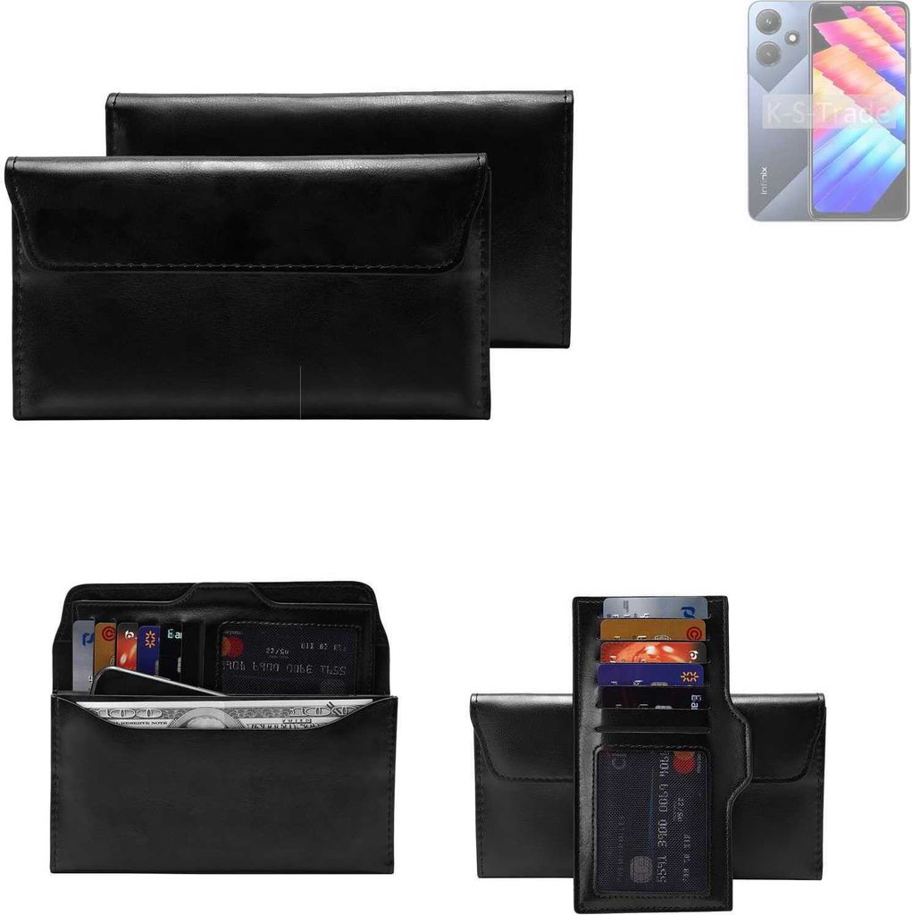 K-S-Trade Handy Hülle kompatibel mit Infinix Hot 30i X669C Schutz Hülle Tasche Schutz Case Handytasche Kunstleder schwarz, 1x