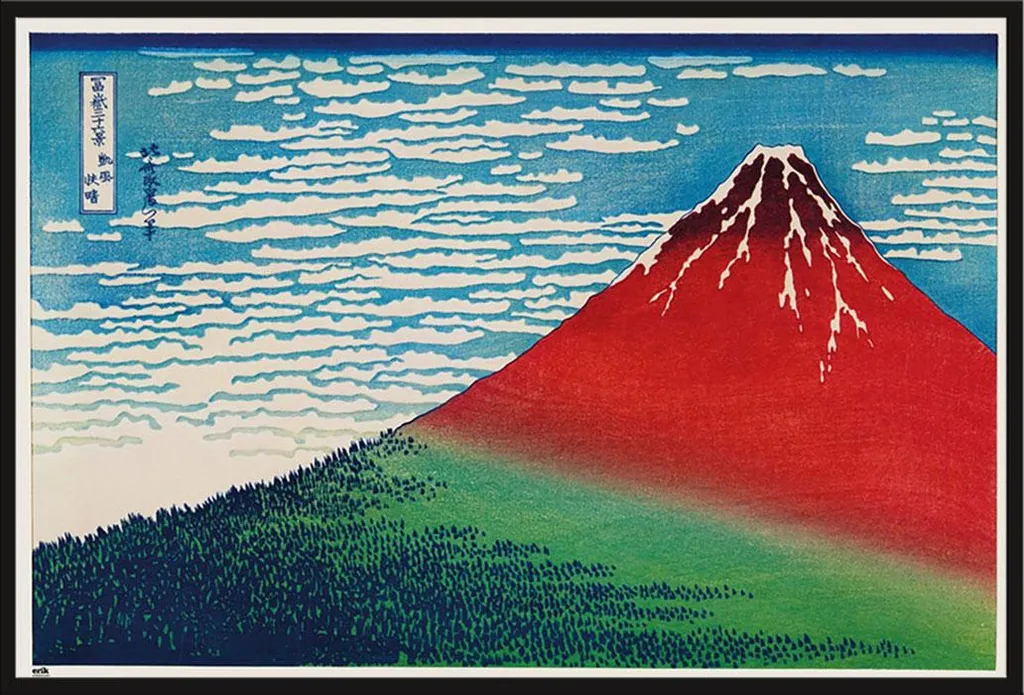 Affiche Hokusai avec Cadre à Insert Shinsuke® et Vitre Acrylique