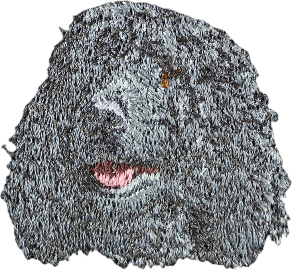 Irischer Wasserspaniel, Irish Water Spaniel - Hund geformtes Aufnäher, besticktes Patch, einzigartiges Nachbildung für den Rucksack der Marke Art...