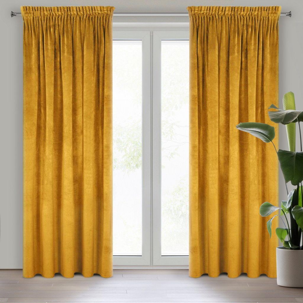 Eurofirany Vorhang VILLA senf 140X270 Kräuselband