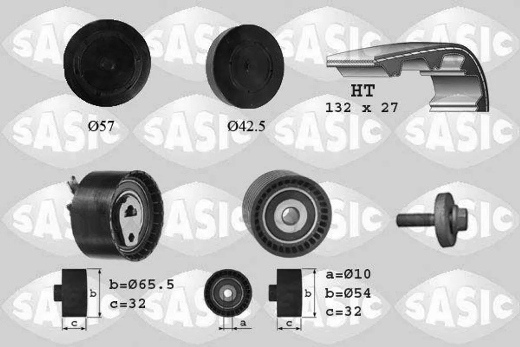 SASIC 1754008 Kit cinghia dentata OE 130C17529R compatibile con Thalia, Scenic, Modus, Megane, Laguna, Kangoo, Fluence, Duster, Clio, Kubistar, Sandero, Logan