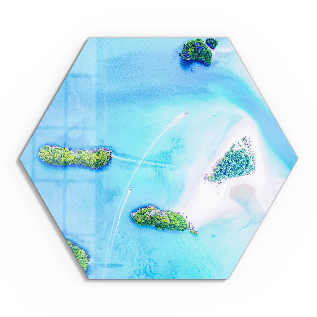 DEQOART Glasbild Echtglas 40x35 cm 'Juwelen des Meeres' Produktbild 