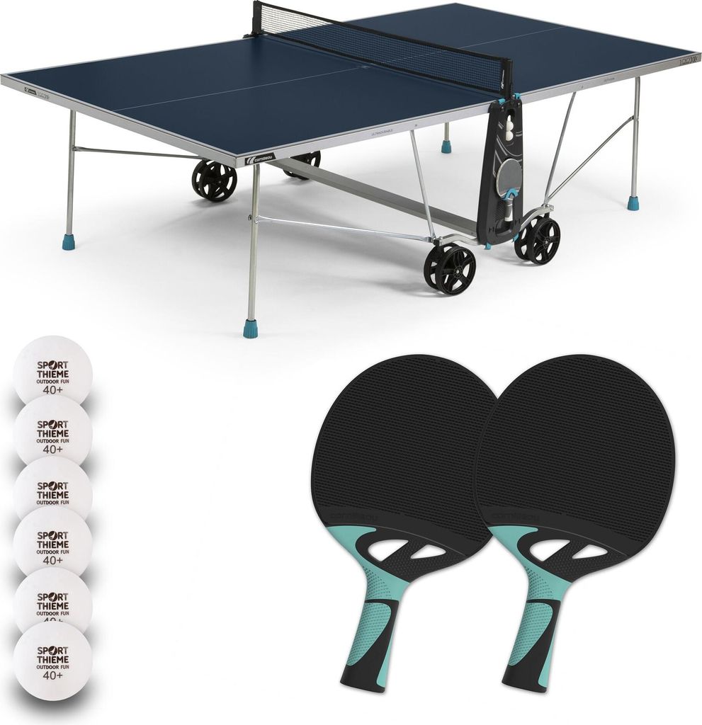 Cornilleau Tischtennis-Set "100X Outdoor", Blau