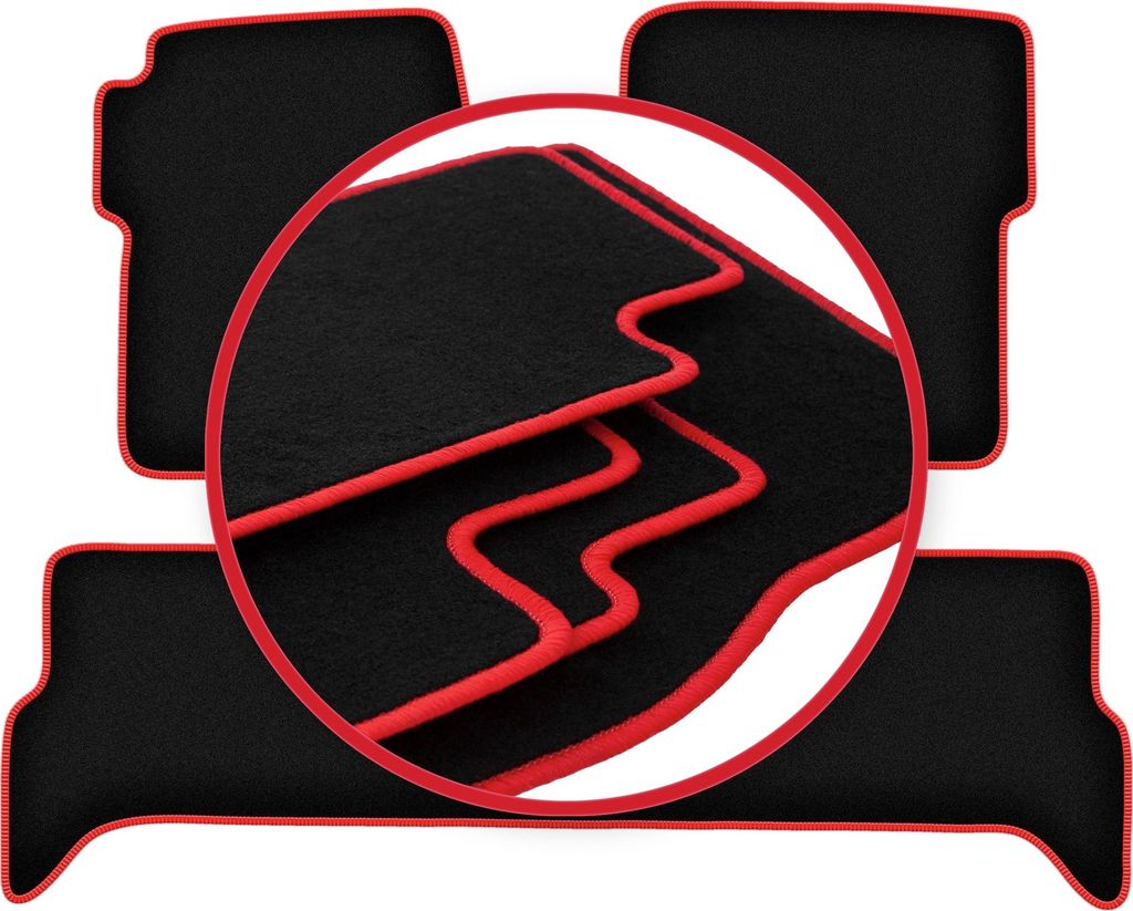 CARLUX-RED Autofußmatten für: Land Rover Discovery II Geländewagen (1998-2004)