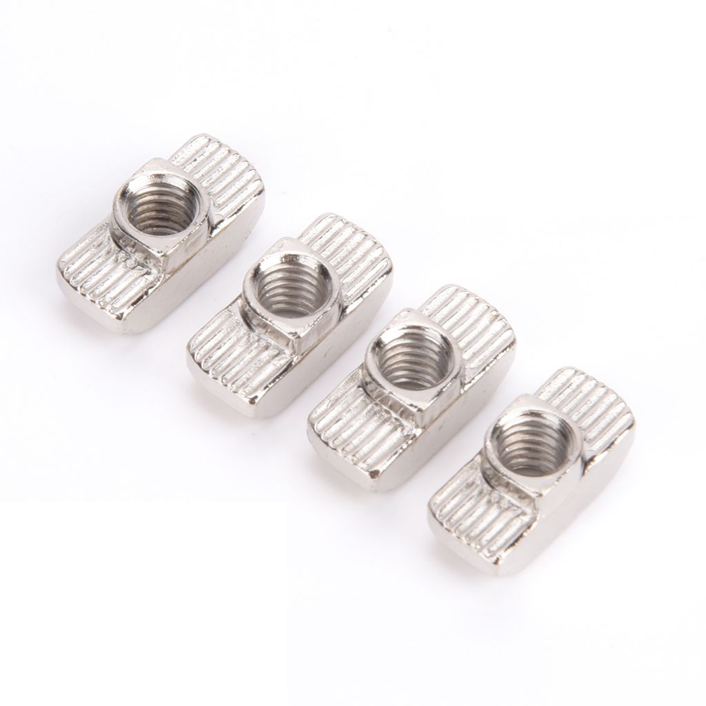 100Stück T-Nutenstein vernickelt Kohlenstoffstahl Schiebebefestiger für Aluminiumprofile(M6 )(M6 )