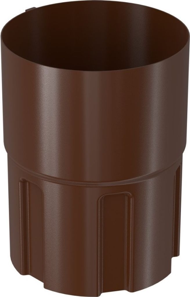 BRYZA Fallrohrverbinder verzinkt Ø 100 mm, Braun RAL 8017 Produktbild 