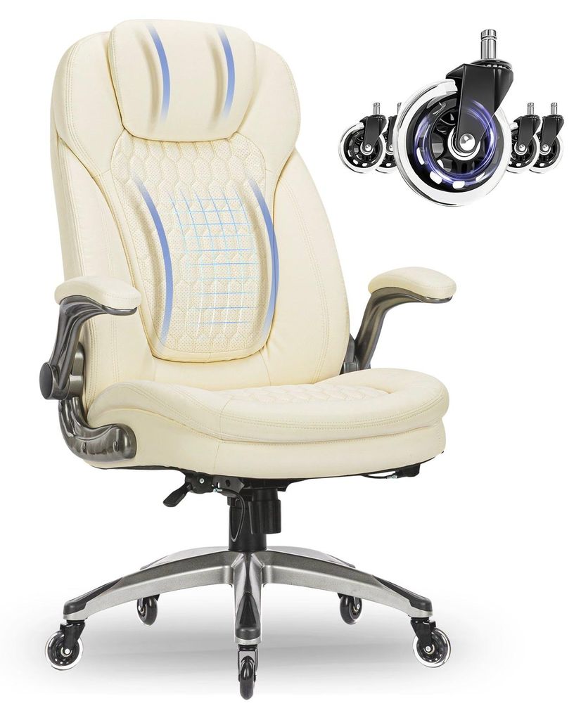 Chaise de bureau ergonomique, coussin d’assise épais de Image du produit 