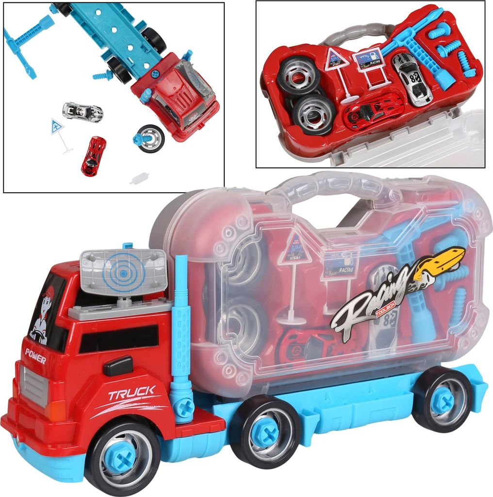 Set zur Selbstmontage, roter LKW 3+ MEGA CREATIVE