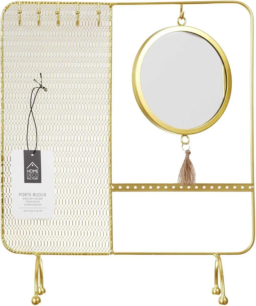 HowHomely Portagioie di Design con Specchio: Organizzatore Bijoux Chic
