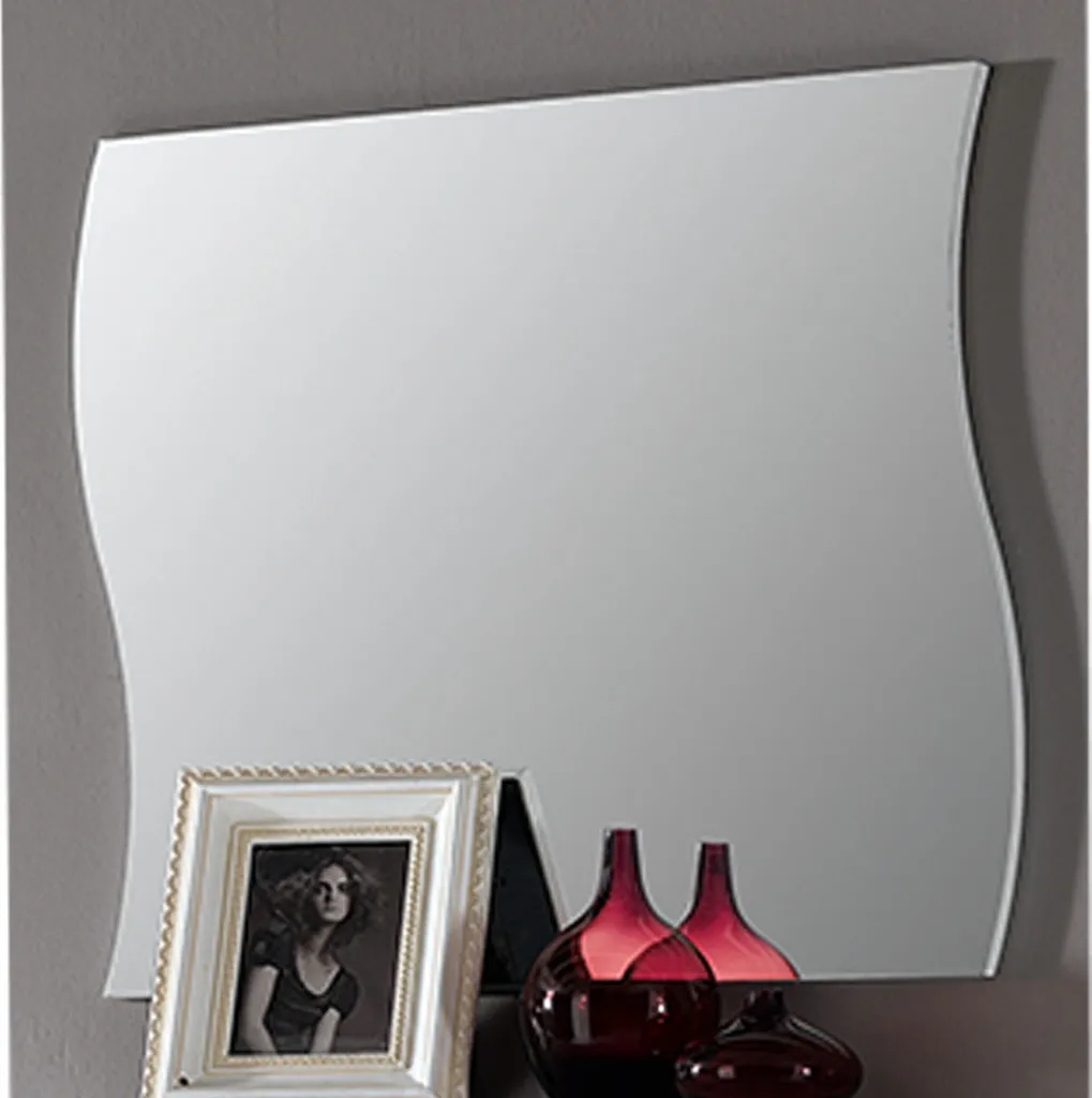 Miroir mural design Onda 71x60 cm idéal pour agrandir une petite pièce