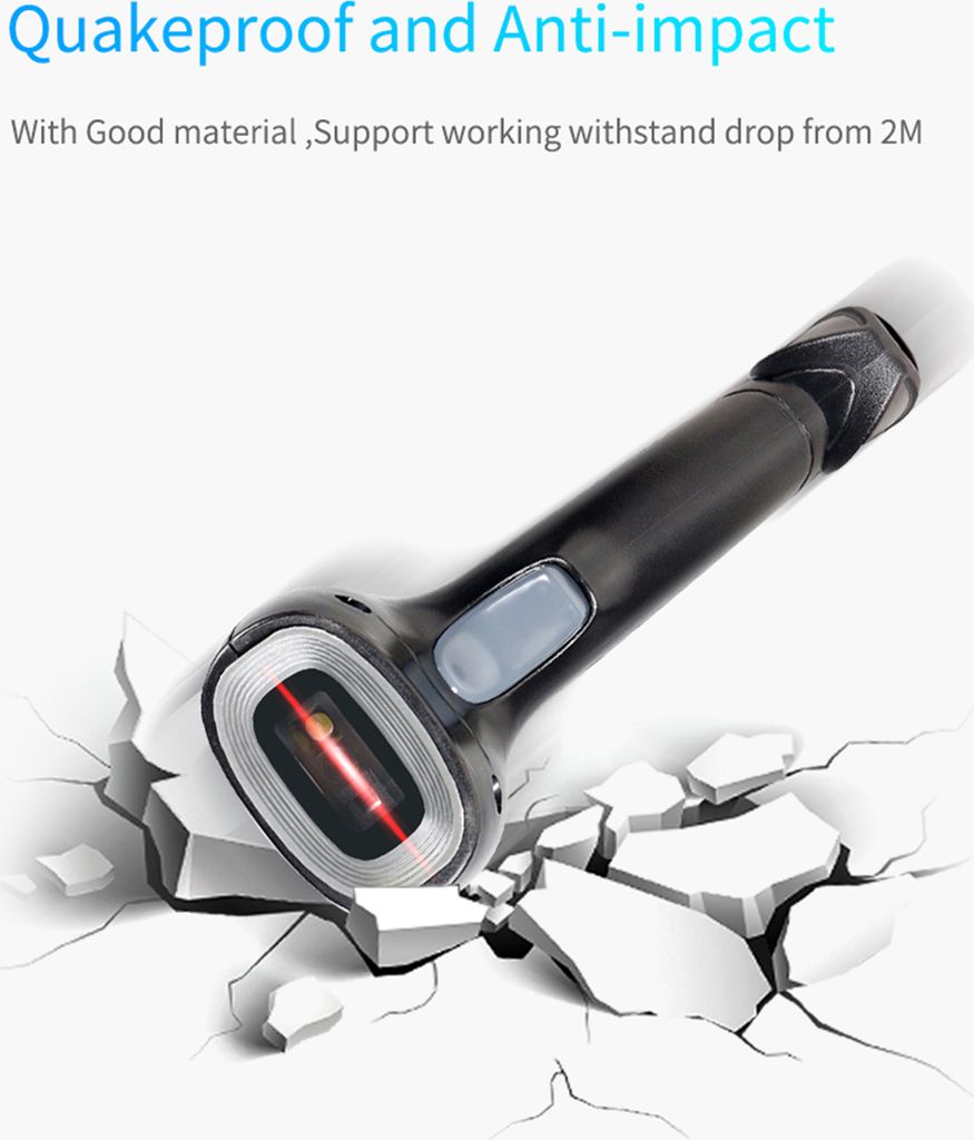 Barcodescanner 2D 1D QR Handheld Scanner, Barcode-Leser mit Produktbild 6