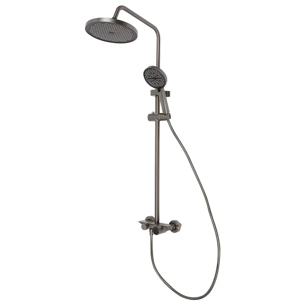 Système de douche gris anti-fuite avec douchette haute pression G2 - 5