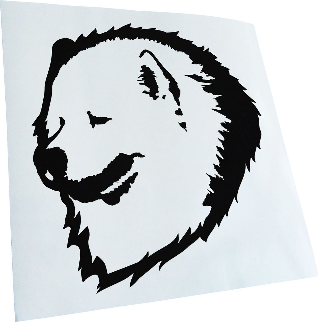 Kiwistar - Autoaufkleber - Samoyed Hund - Schwarz - 60x55cm - Aufkleber für Auto, Laptop, Fahrrad, LKW, Motorrad mehrfarbig JDM Decal Racing
