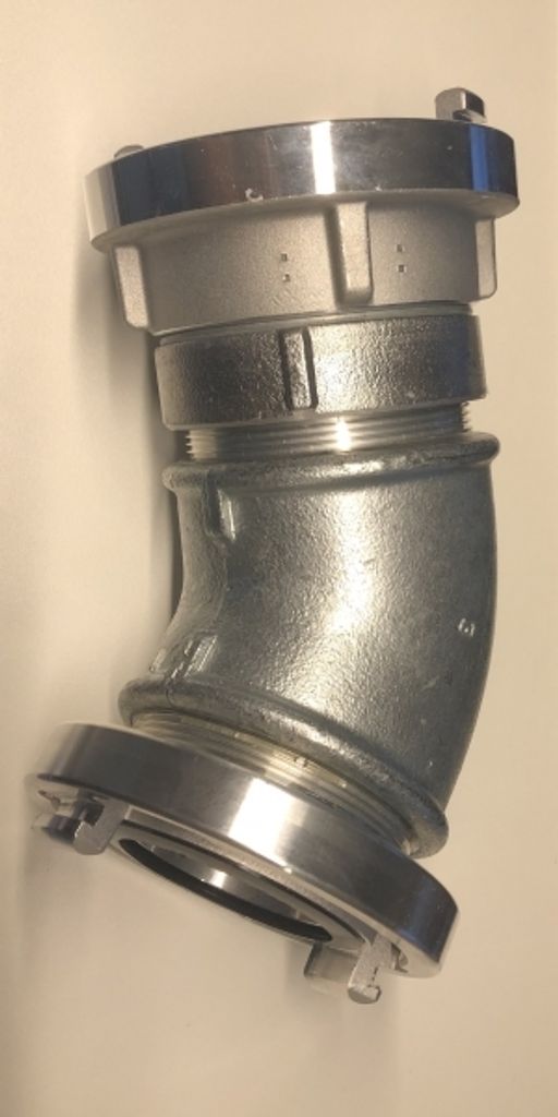 Rohrbogen 45° Storzkupplung Storz B 3" Bogen Krümmer ALU/Temperguss