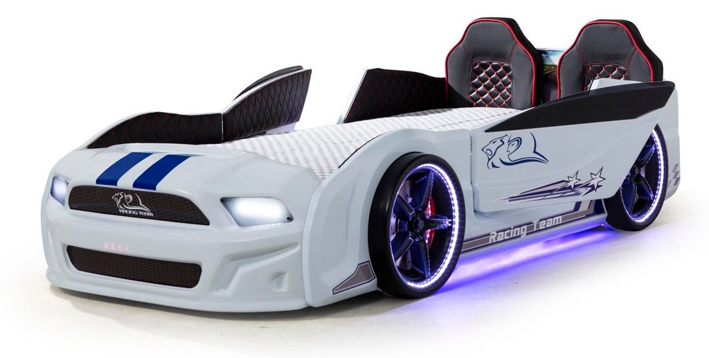 Autobett Must Rider 500 mit Türen in Weiß Produktbild 