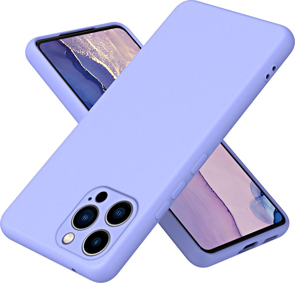 iPhone 13 Pro Max Hülle, Flüssig Silikon Handyhülle Stoßfest Kratzfest Schutzhülle für iPhone 13 Pro Max Lila