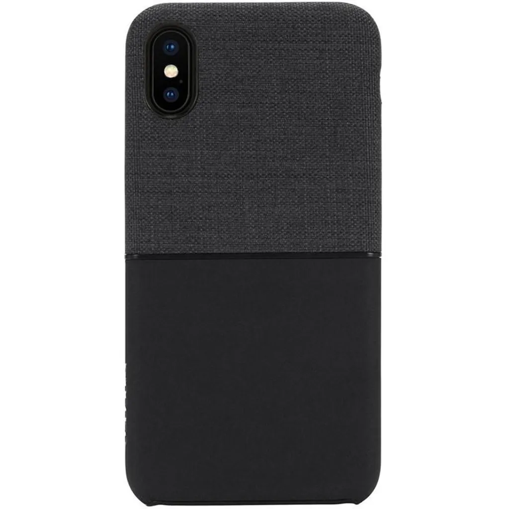 Incase Textured Snap - Étui iPhone Xs Max Noir en Tissu Woolenex