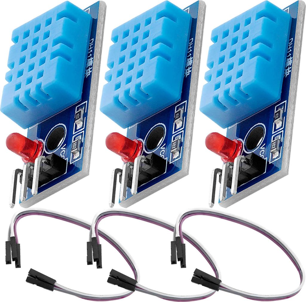 AZ-Delivery Sensoren DHT11 Breakout Modul mit Platine und Kabel Temperatursensor und Luftfeuchtigkeitssensor kompatibel mit Arduino und Raspberry P...