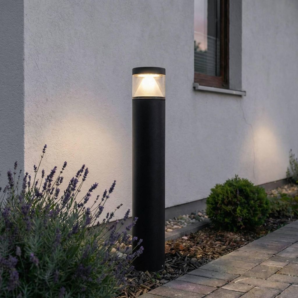 Lucande LED-Pollerlampe Darja, anthrazit, Metall, 100cm,IP54