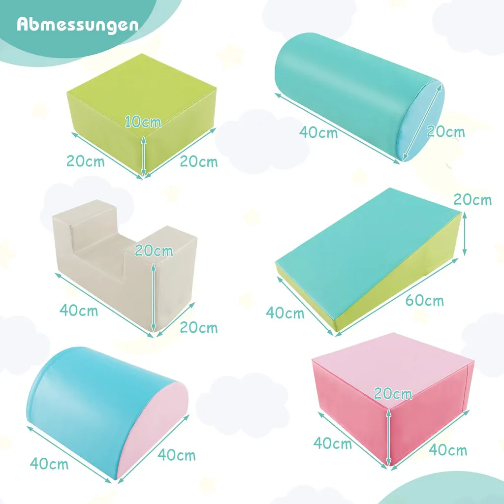 Cubes Souples en Mousse Colorée Multicolore pour l'Éveil des Petits - 3