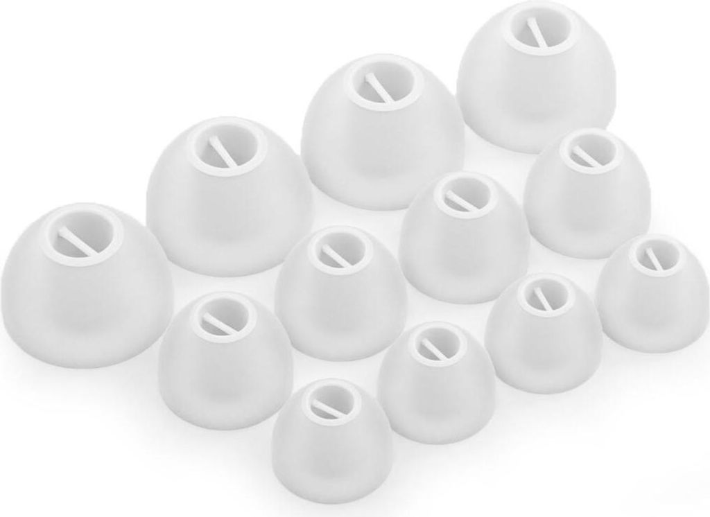 12 x Silikon Ohrstöpsel Ohrhörer Gummi Tipps Für Bowers & Wilkins Pi5, Pi7 Kopfhörer Ohrhörer in Weiß