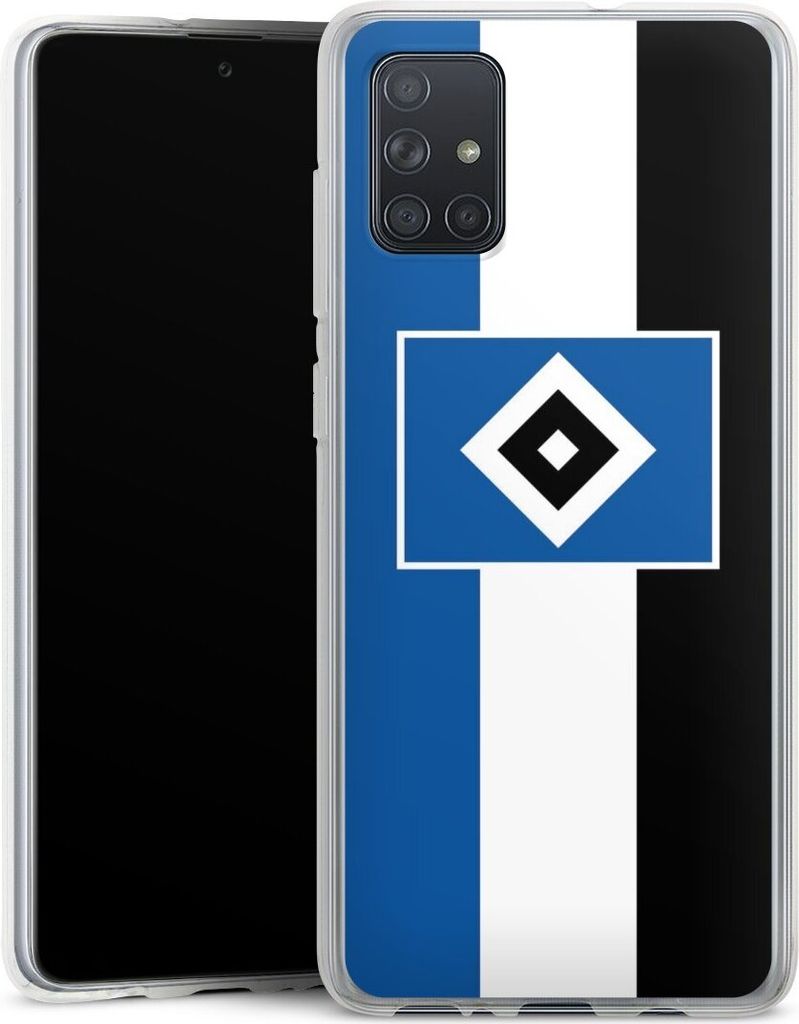 DeinDesign Handyhülle für Samsung Galaxy A71 Silikon Hülle Case Smartphone Schutzhülle HSV Hamburger SV Streifen