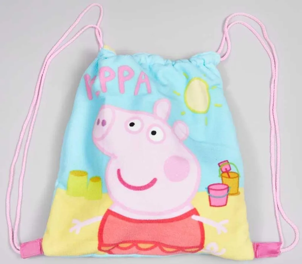 PEPPA PIG – Zaino Da Spiaggia Anti-Sabbia Per Bambini, Rosa, 32x12x38 Cm, Con Manici E Spallacci Imbottiti