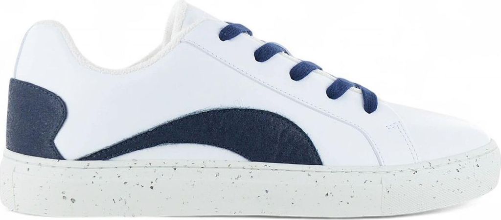 NAE Vegan Shoes Berlin - Sneakers Schuhe Weiß-Blau , EU 36
