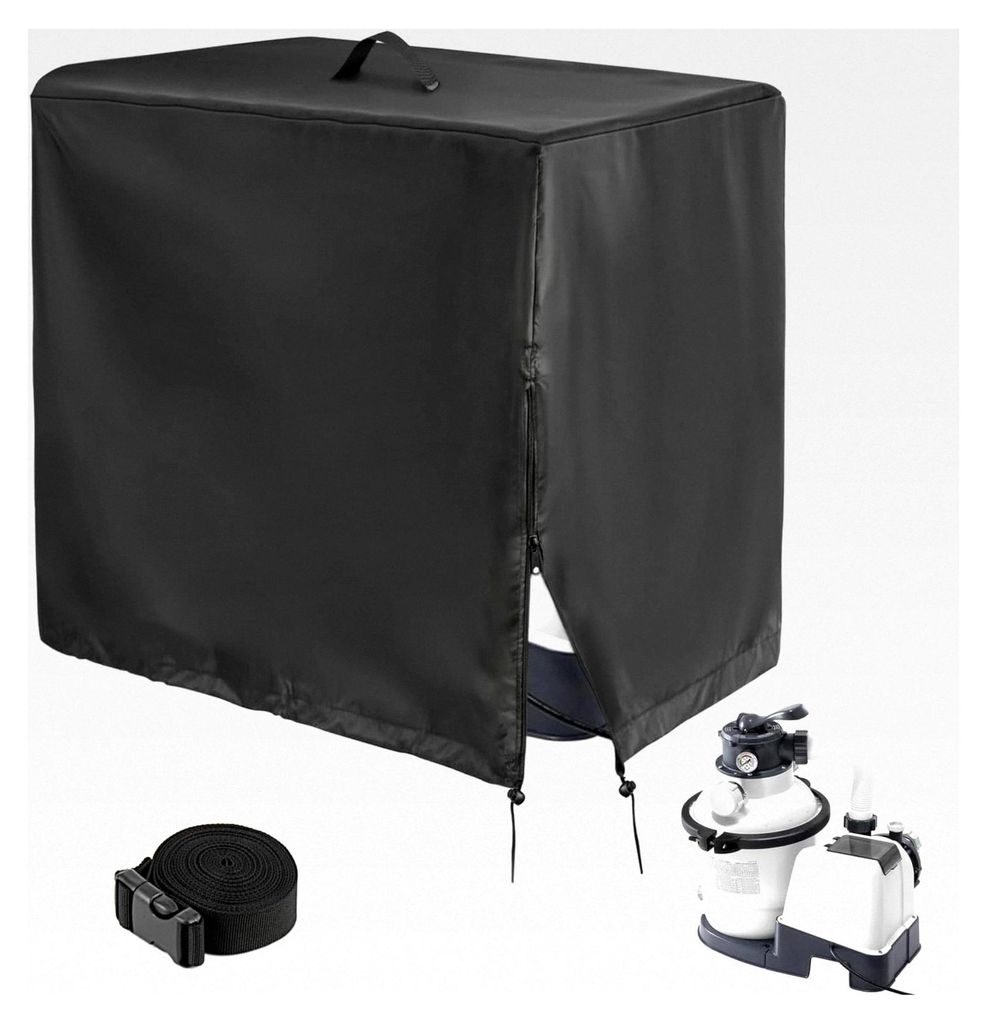 Wasserdichte Abdeckung für Sandfilteranlage von INTEX Krystal Clear, Abdeckung für Sandfilterpumpe (84x61x86cm)