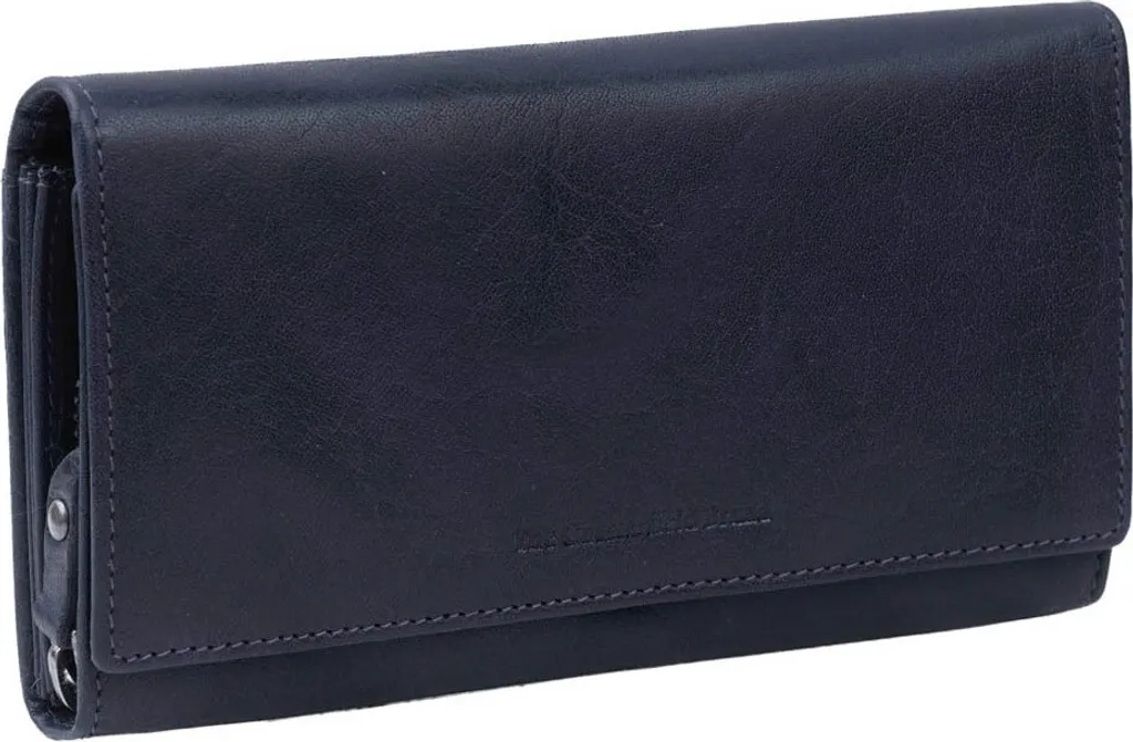 Portafoglio Grande Donna Chesterfield Hampton Blu Navy - Pelle Vera